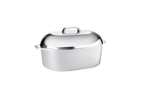 HEAVY CAST ALUMINUM COVERED OVAL ROASTER  7.5 QT.