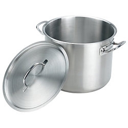 CRESTWARE STOCK POT W/COVER 16 QU.,12 3/4 IN SS