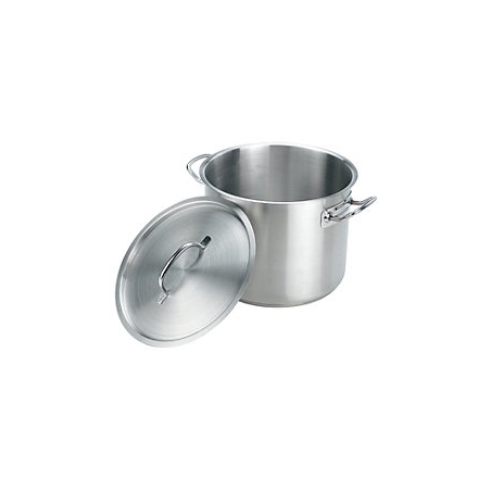 CRESTWARE STOCK POT W/COVER 16 QU.,12 3/4 IN SS