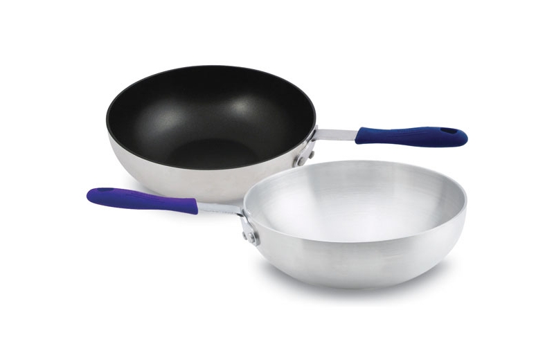 ALUMINUM STIR FRY PAN NATURAL UNCOATED