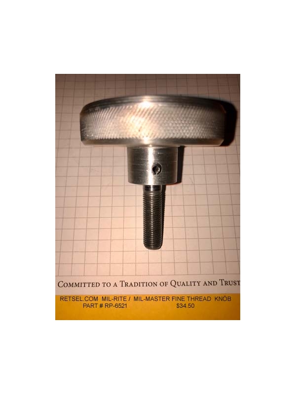 MIL RITE/MASTER ADJUSTMENT KNOB ALUMINIUM